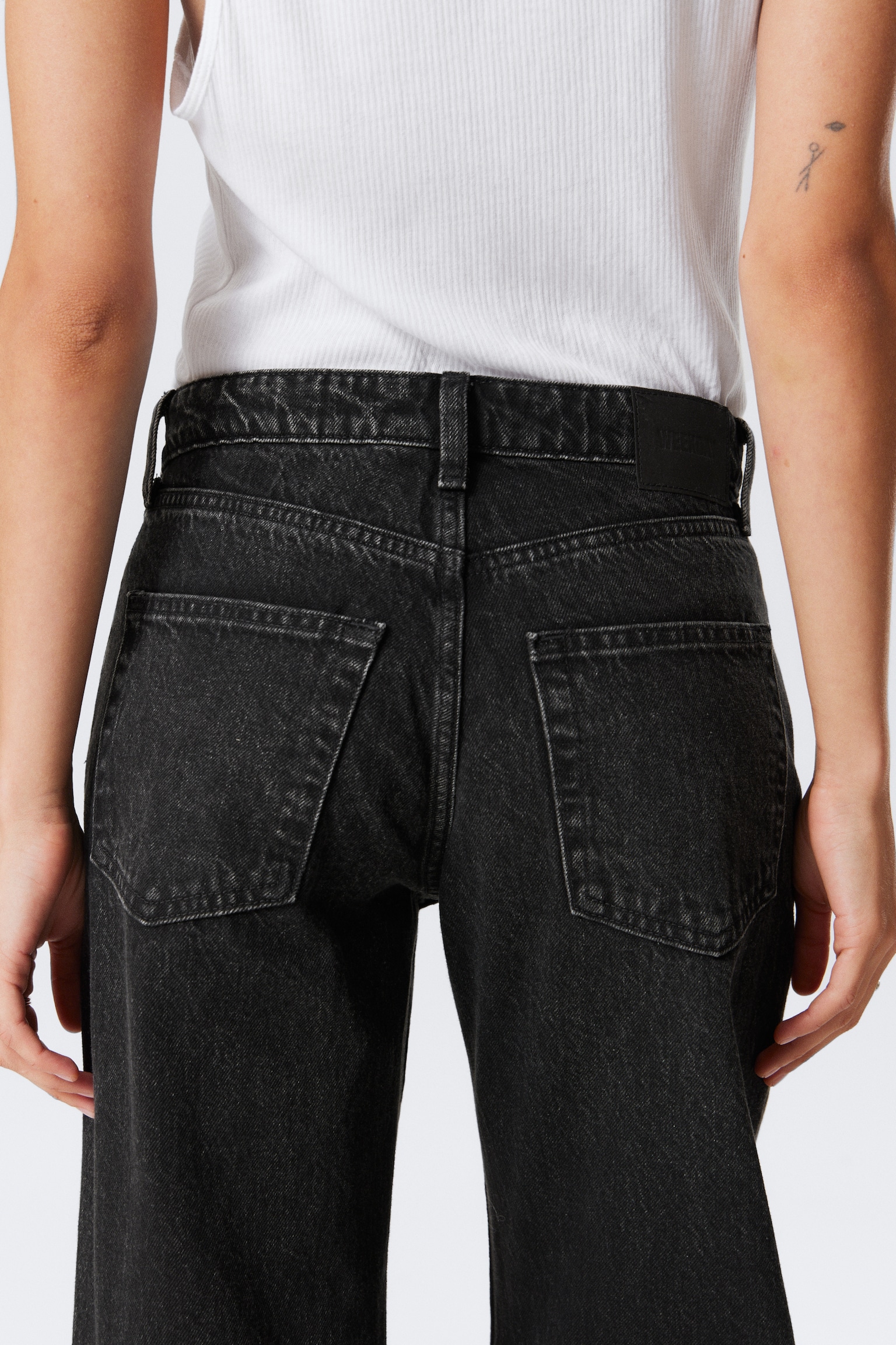 Paz Mid Rise Wide Leg Jeans - Paloma Black - Black/Perseus Blue - Medium Blue/Ajax Blue - Ciemnoniebieski - 3