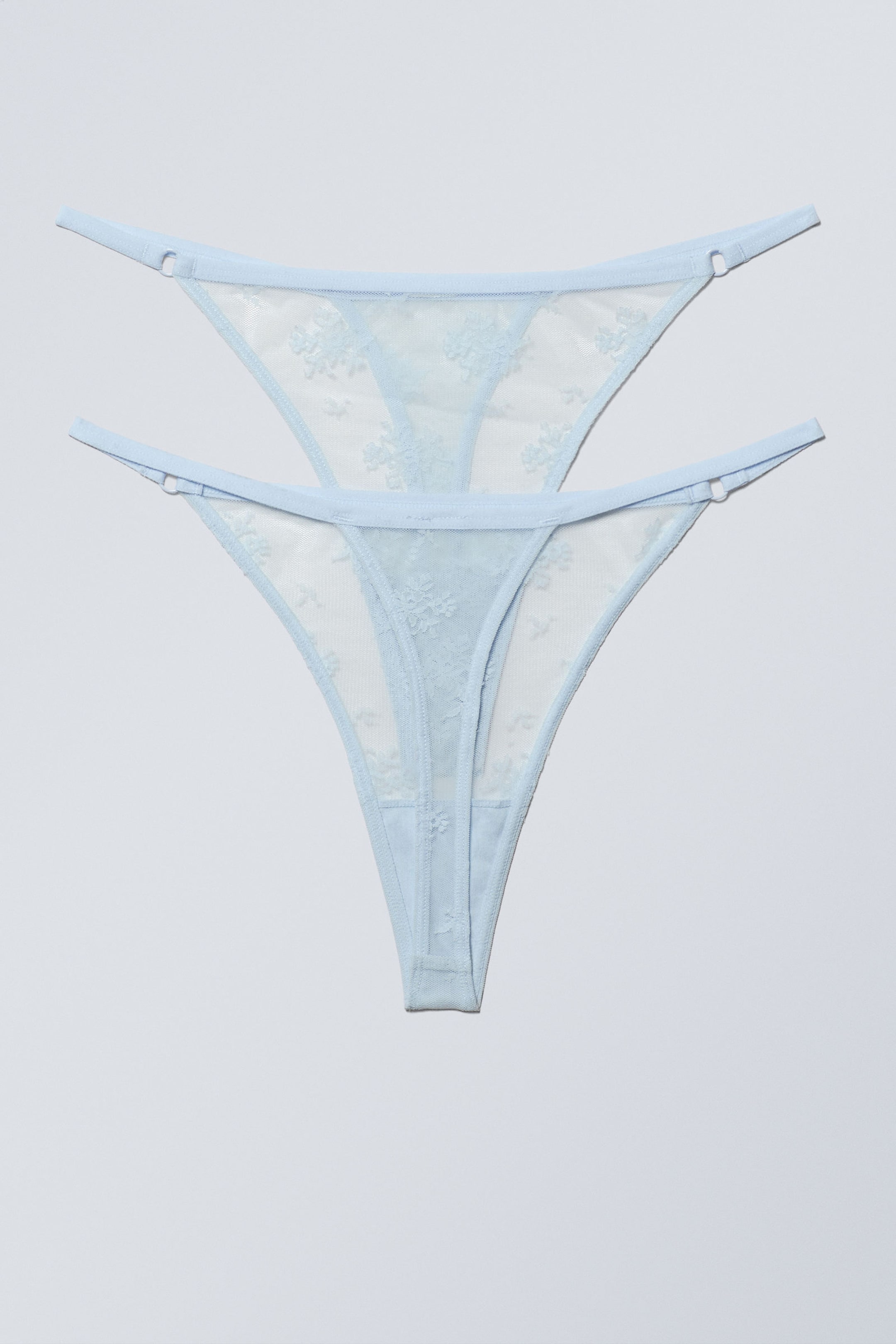 #B2BED9 - 2-pack Zelda spets-string - 2