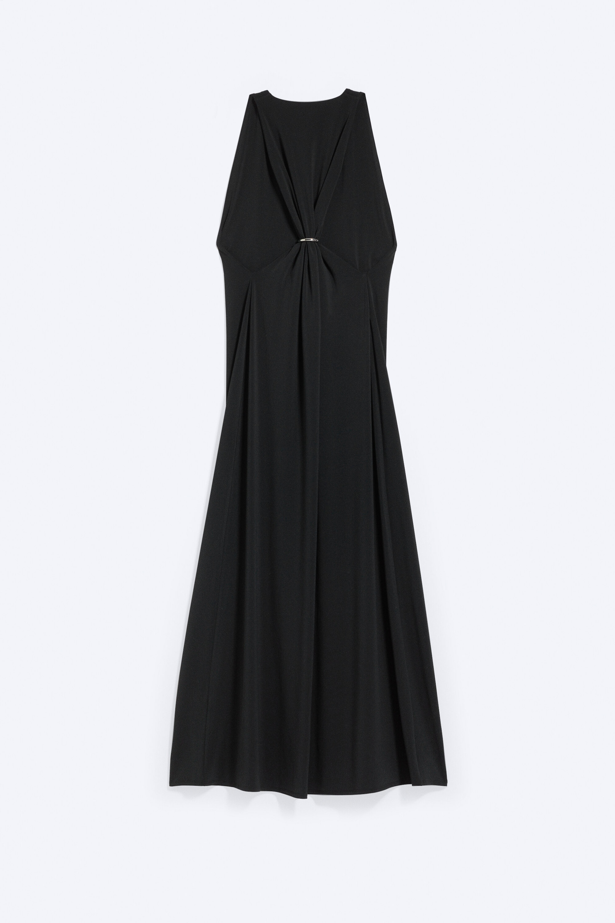 Black - Gathered Maxi Dress - 2