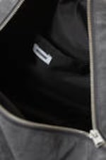 Washed Dark Grey - Washed Cotton Crossbody Bag - 3