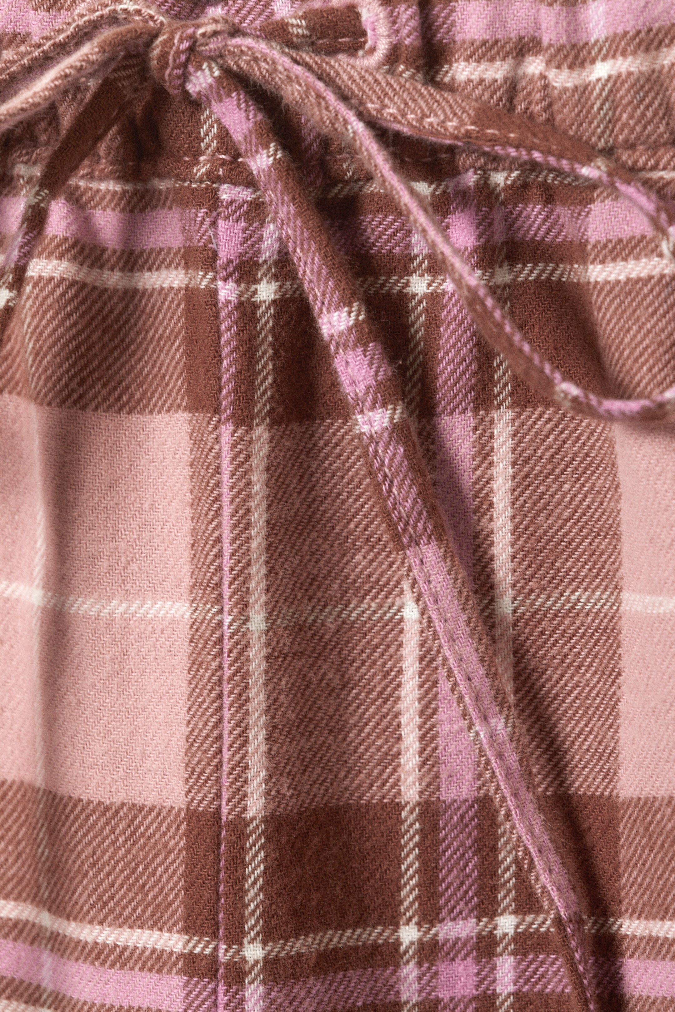 Ingrandisci l'immagine: Flannel Pyjama Trousers - Pink & Brown Check - DONNA | H&M CH 5