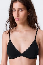 Black - Soft Cotton Triangle Bra - 0