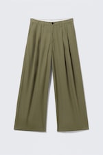 Khaki - Oversized Chinos aus Baumwoll-Twill mit Bundfalten - 5