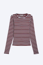 Gestreift in Blau/Rot/Weiß - Enges, geripptes Longsleeve - 4
