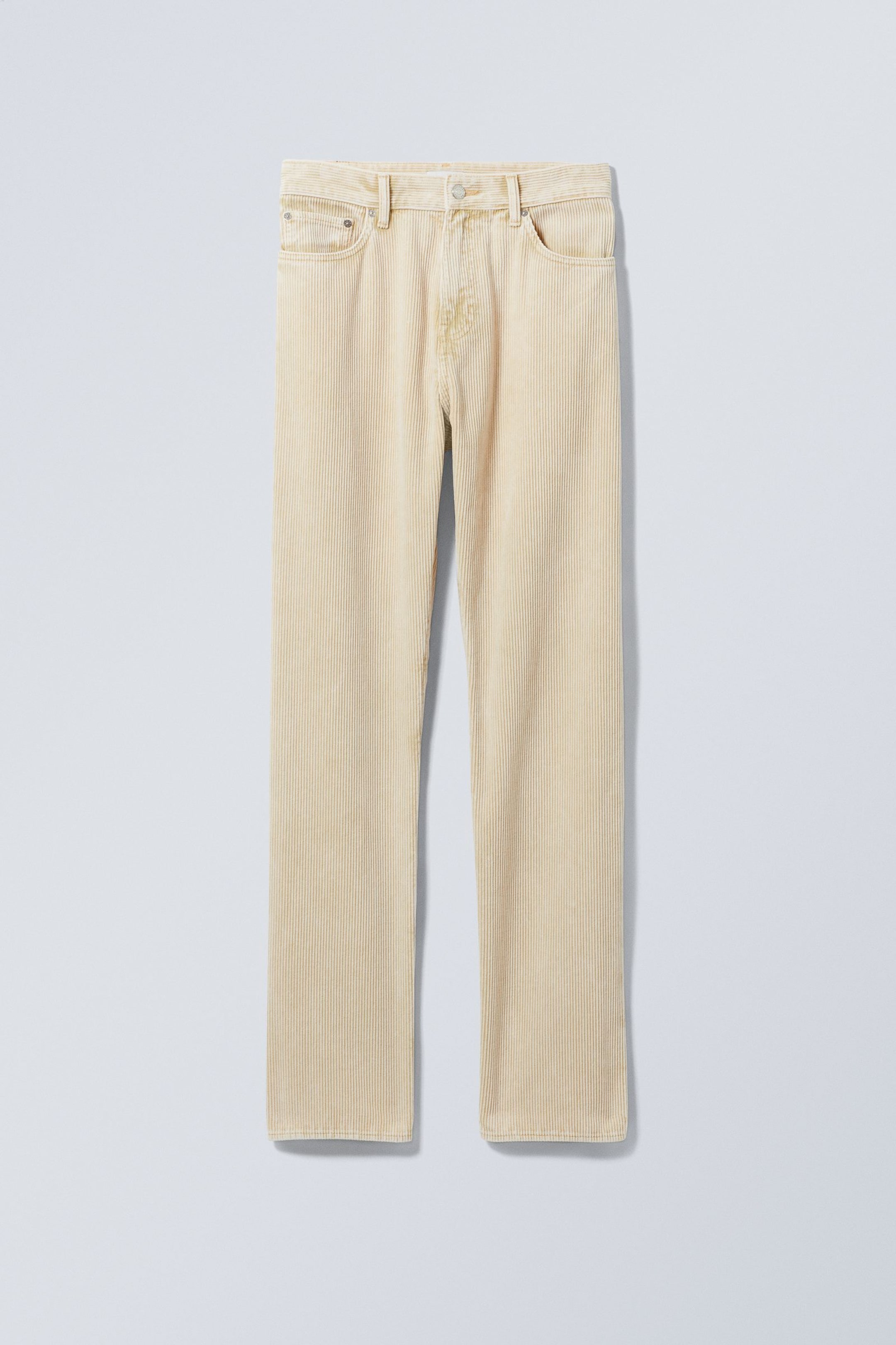Cremeweiß - Cordhose Space mit Wascheffekt - 0