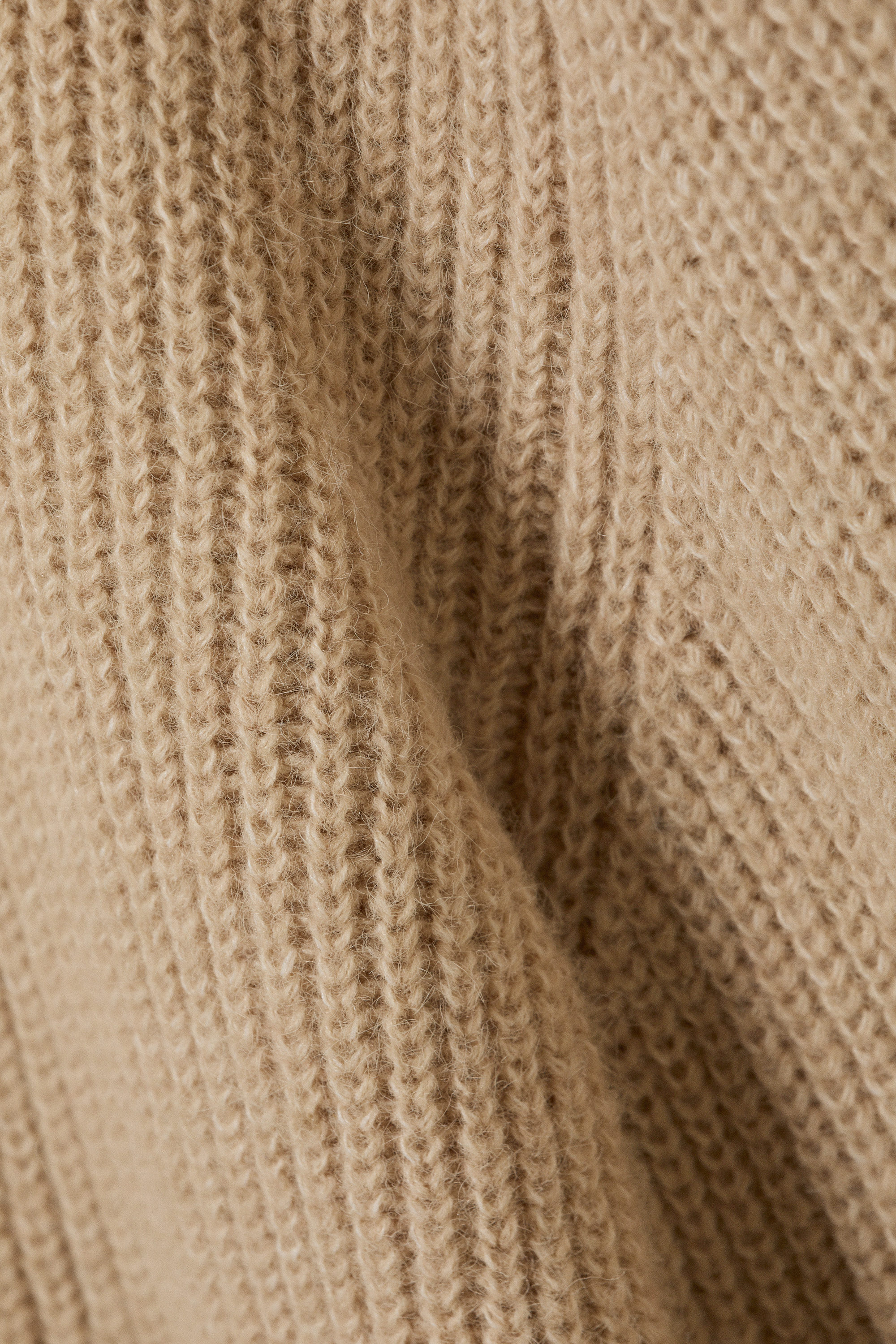 Beige - Weicher Strickcardigan - 1