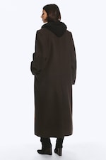 Dark Brown - LOGAN DOUBLE-BREASTED WOOL-BLEND COAT - 3