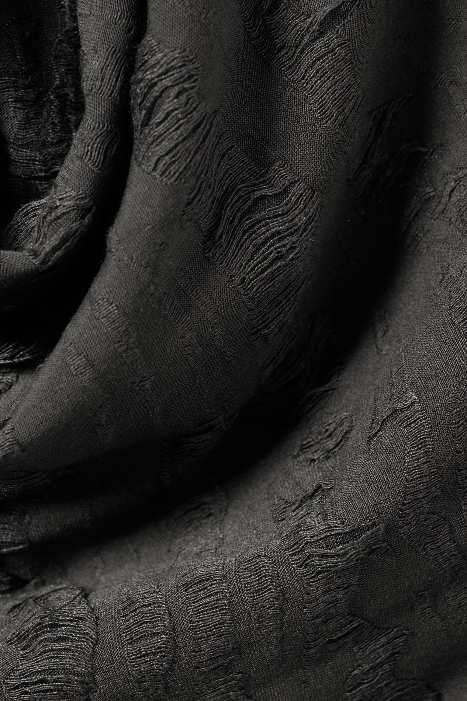 Cowl-Neck Jacquard Halter Mini Dress - Donkergrijs - 6