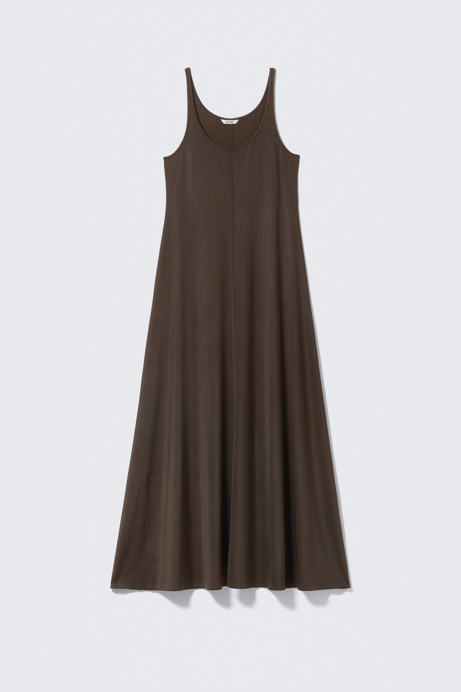 Sleeveless Tank Maxi Dress - Dark Brown/Red - 2