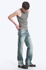 Chill Blue - Mellanblå - Sky Low Waist Regular Bootcut Jeans - 2
