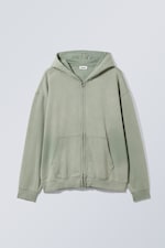 Salbei - Oversized-Kapuzenjacke Eric - 0