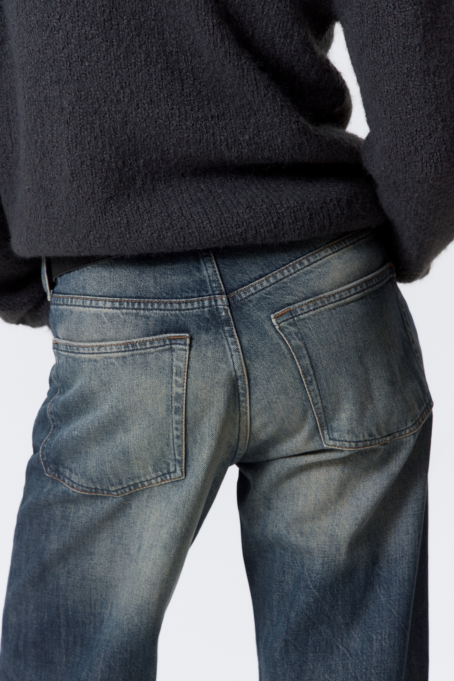 Orbit Mid Waist Regular Fold-Up Jeans - Baltic Blue - Mörkblå - 10