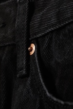 Tuned Black - Black - Ray Mid Rise Relaxed Tapered Leg Jeans - 6