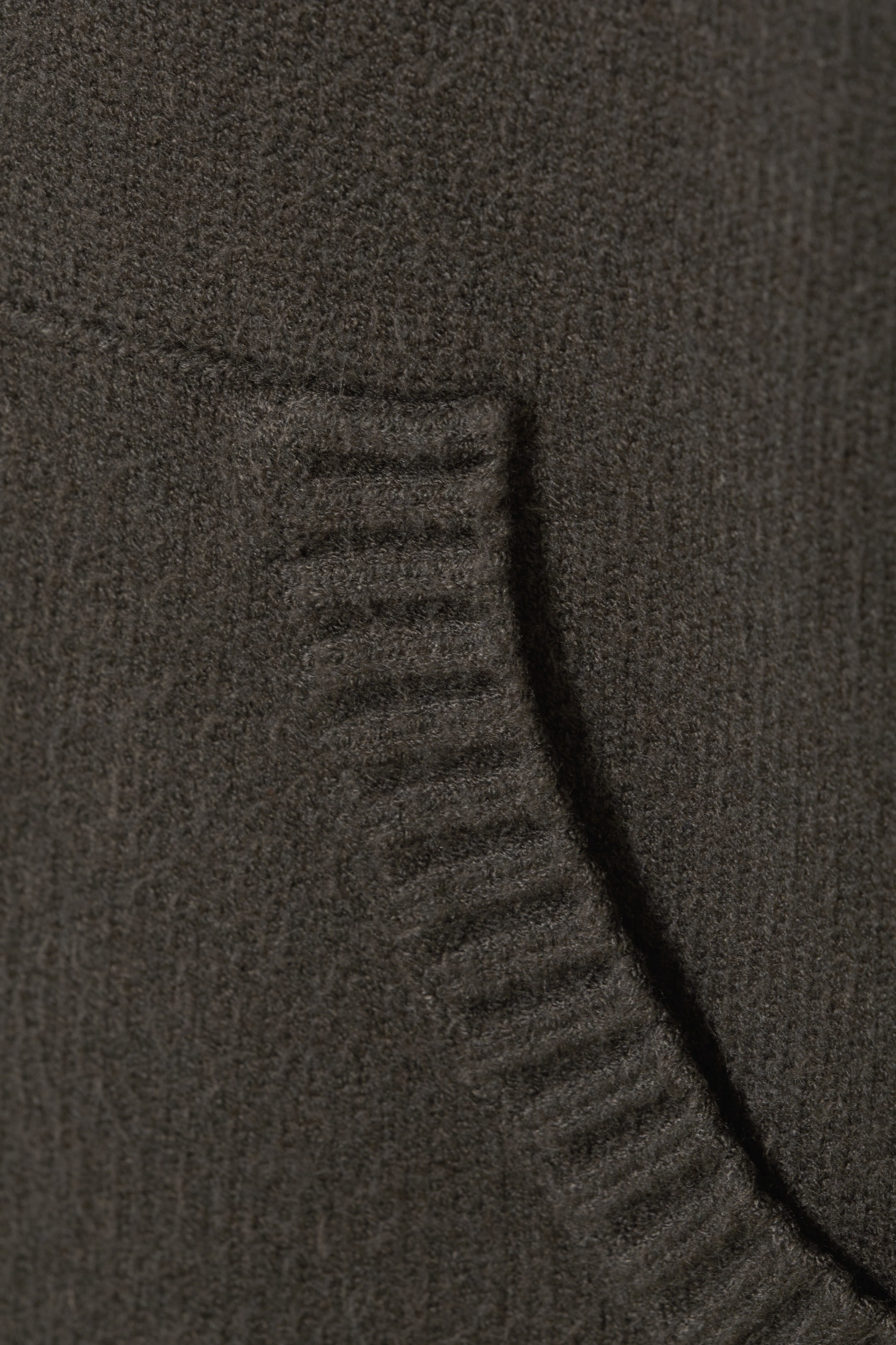 Dark Grey - Compact Knitted Zip Hoodie - 1