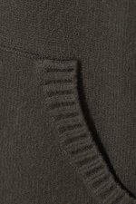 Dark Grey - Compact Knitted Zip Hoodie - 1