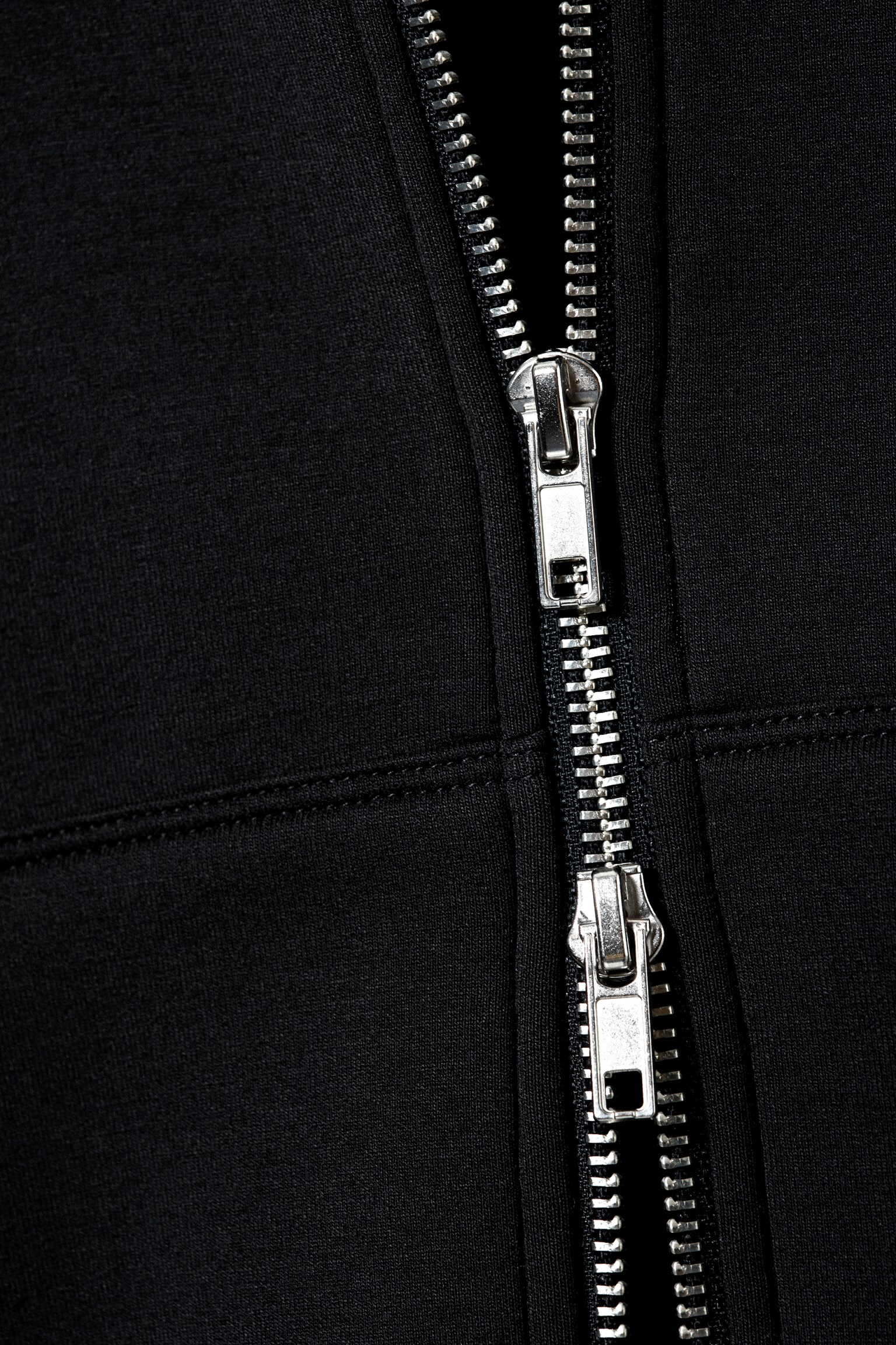 Loose Fit Scuba Zip Hoodie - Mørkeblå/Gråmeleret - 4