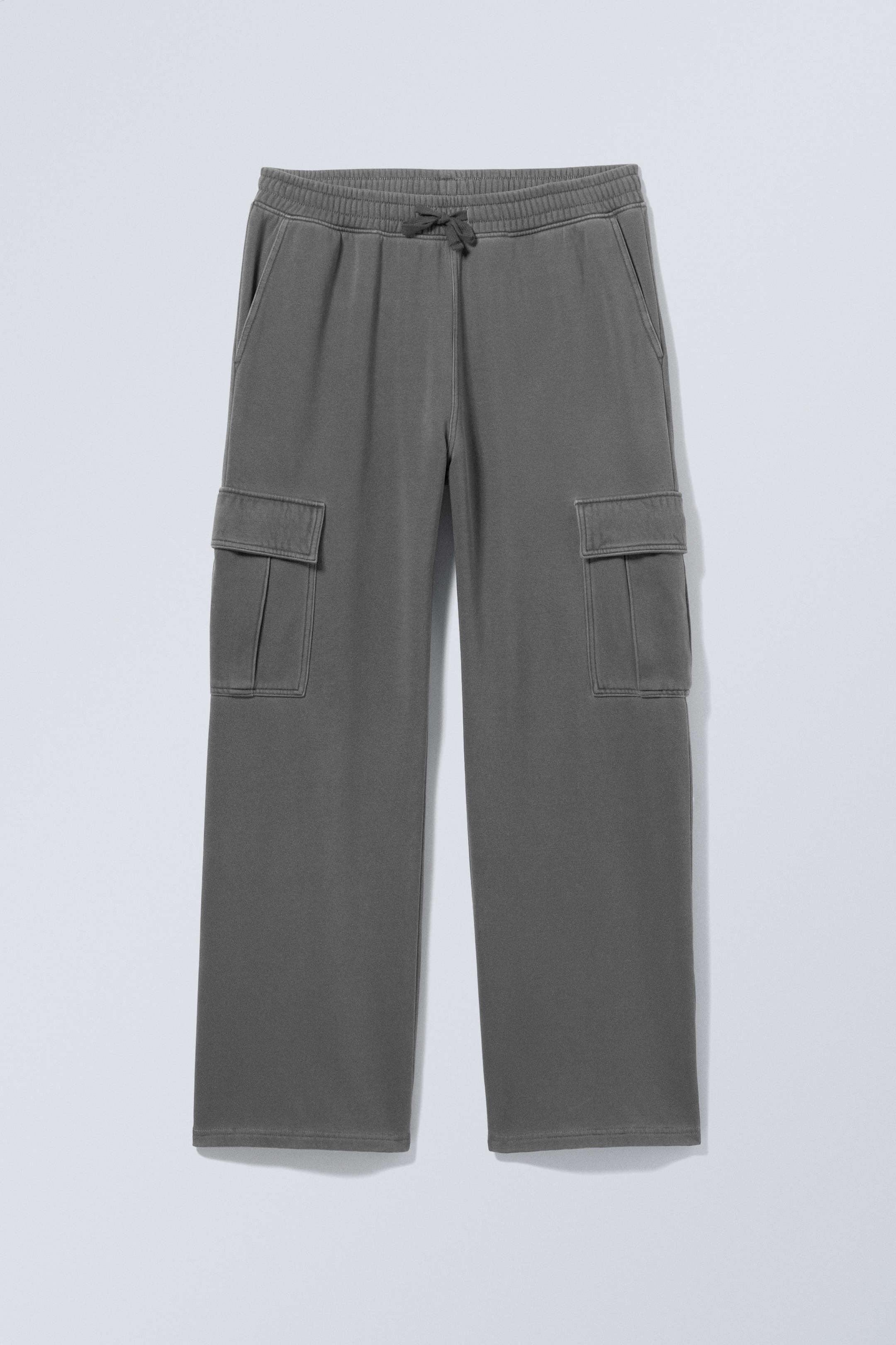 Washed Black - Cargo Jersey Trousers - 0