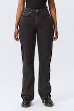 Tuned Black - Black - Resolute Curve High Waisted Regular Straight Jeans - 1