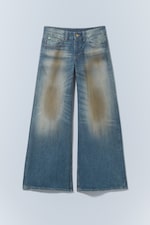 Grime Blue - Poser Regular Waist Loose Wide Jeans - 0