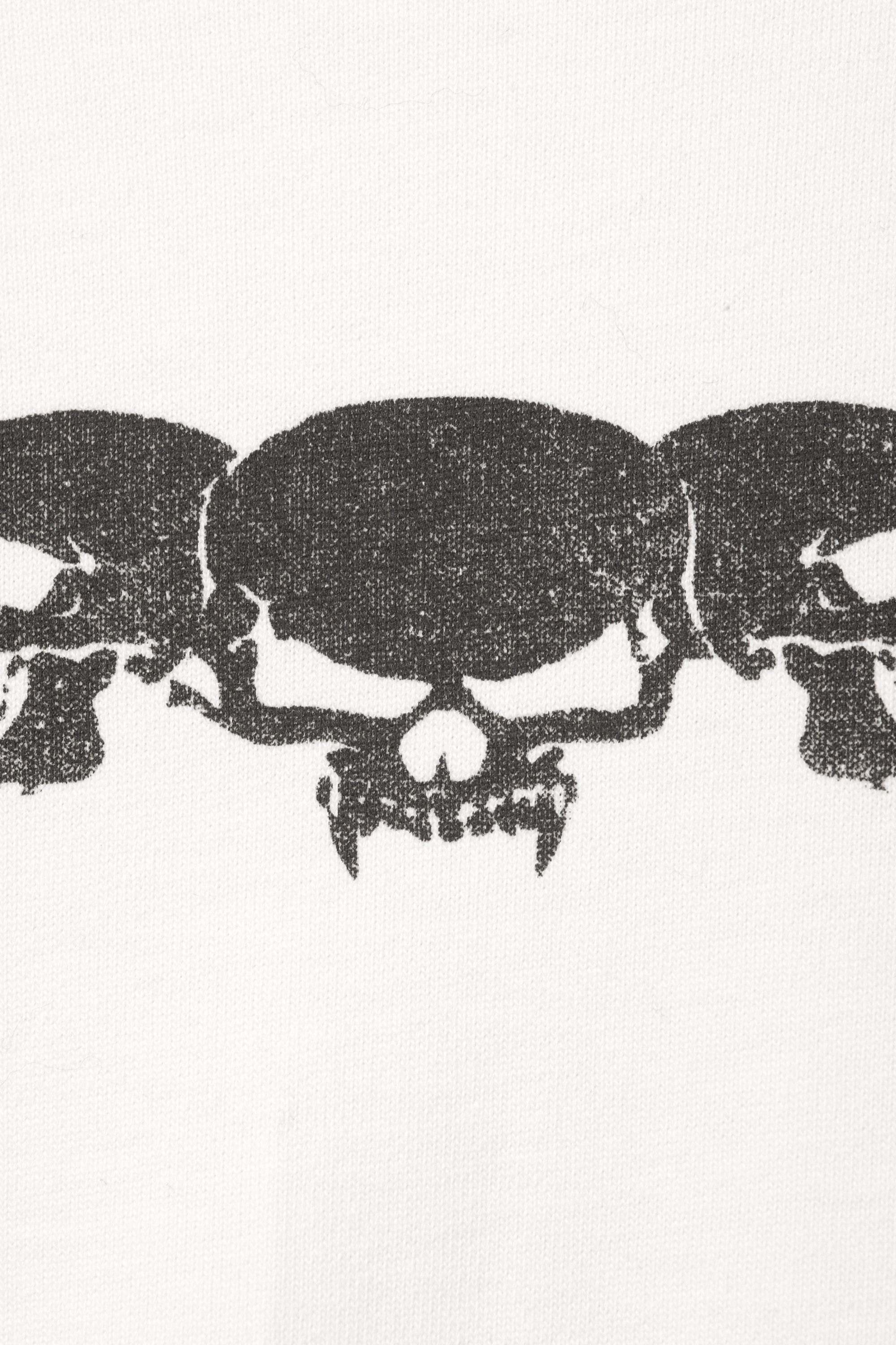 White - Skull Flame - Great Boxy Graphic Long Sleeve T-shirt - 4