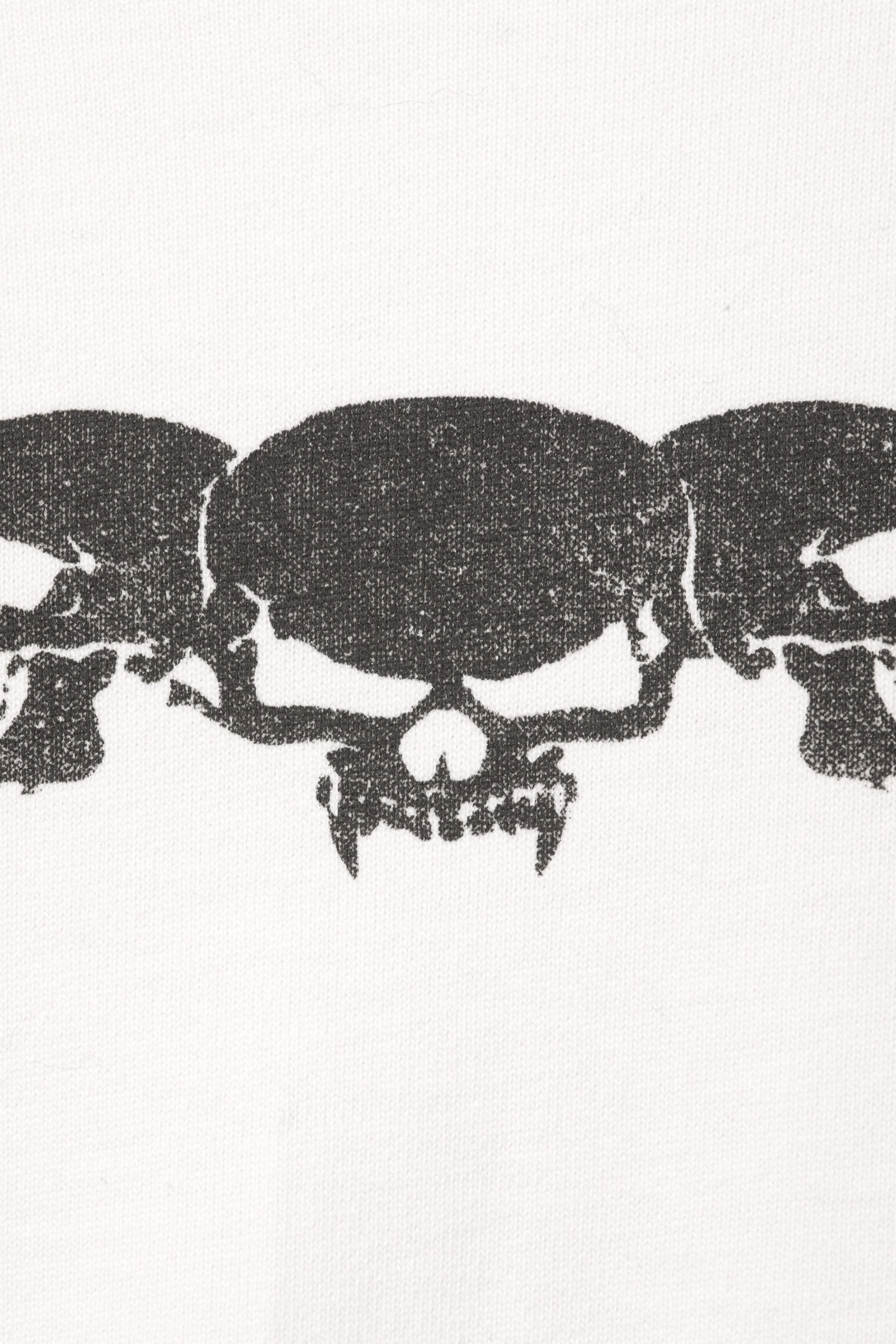 White - Skull Flame - Great Boxy Graphic Long Sleeve T-shirt - 4