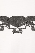 White - Skull Flame - Great Boxy Graphic Long Sleeve T-shirt - 4