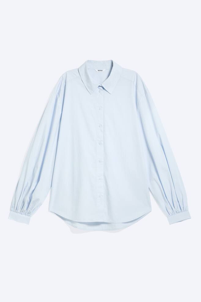 Balloon Sleeve Shirt - Hellblau - 1