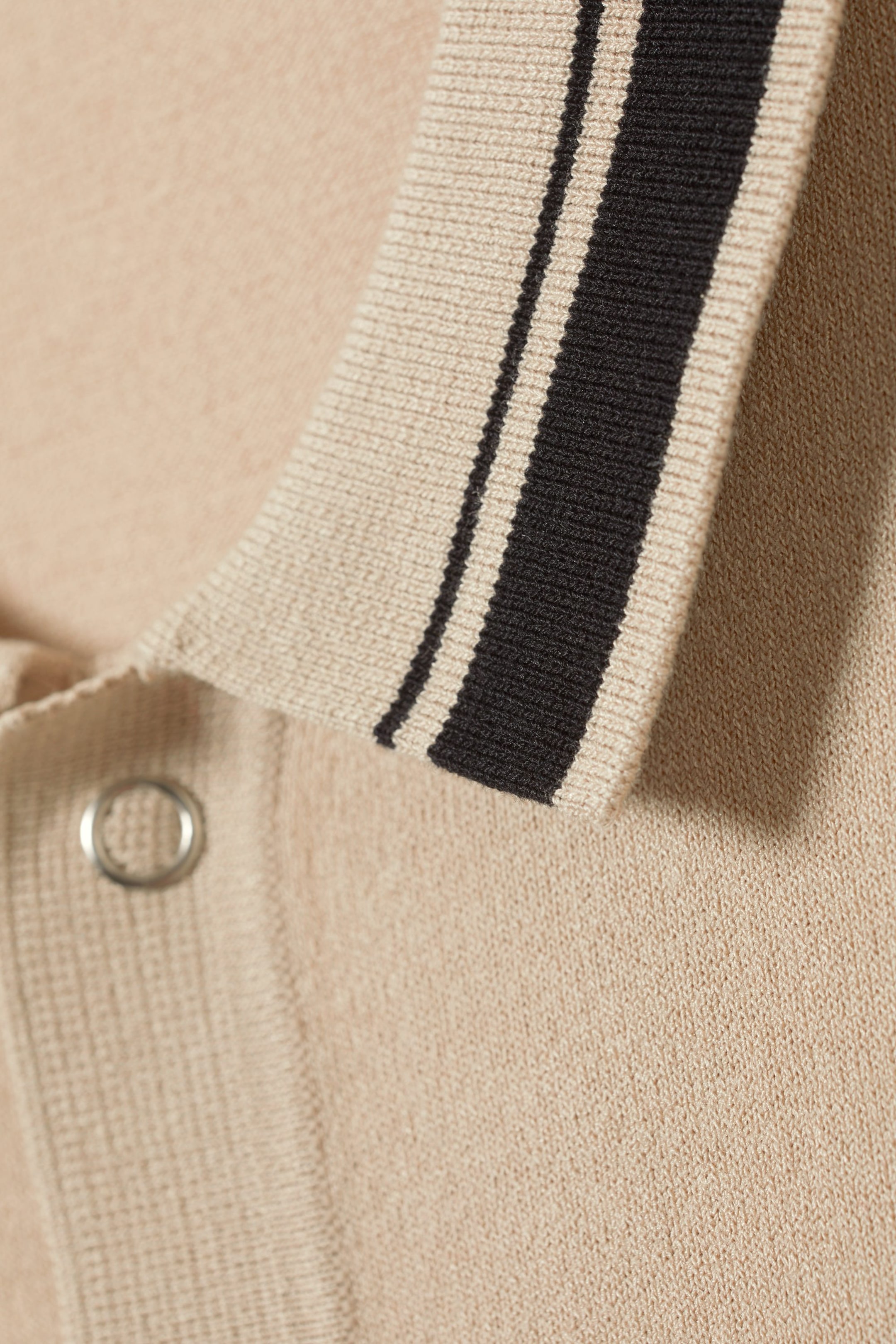 Beige - Jared Knitted Polo - 1