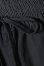 Schwarz - Beige Streifen - Zip-off-Trainingshose aus Nylon - 7