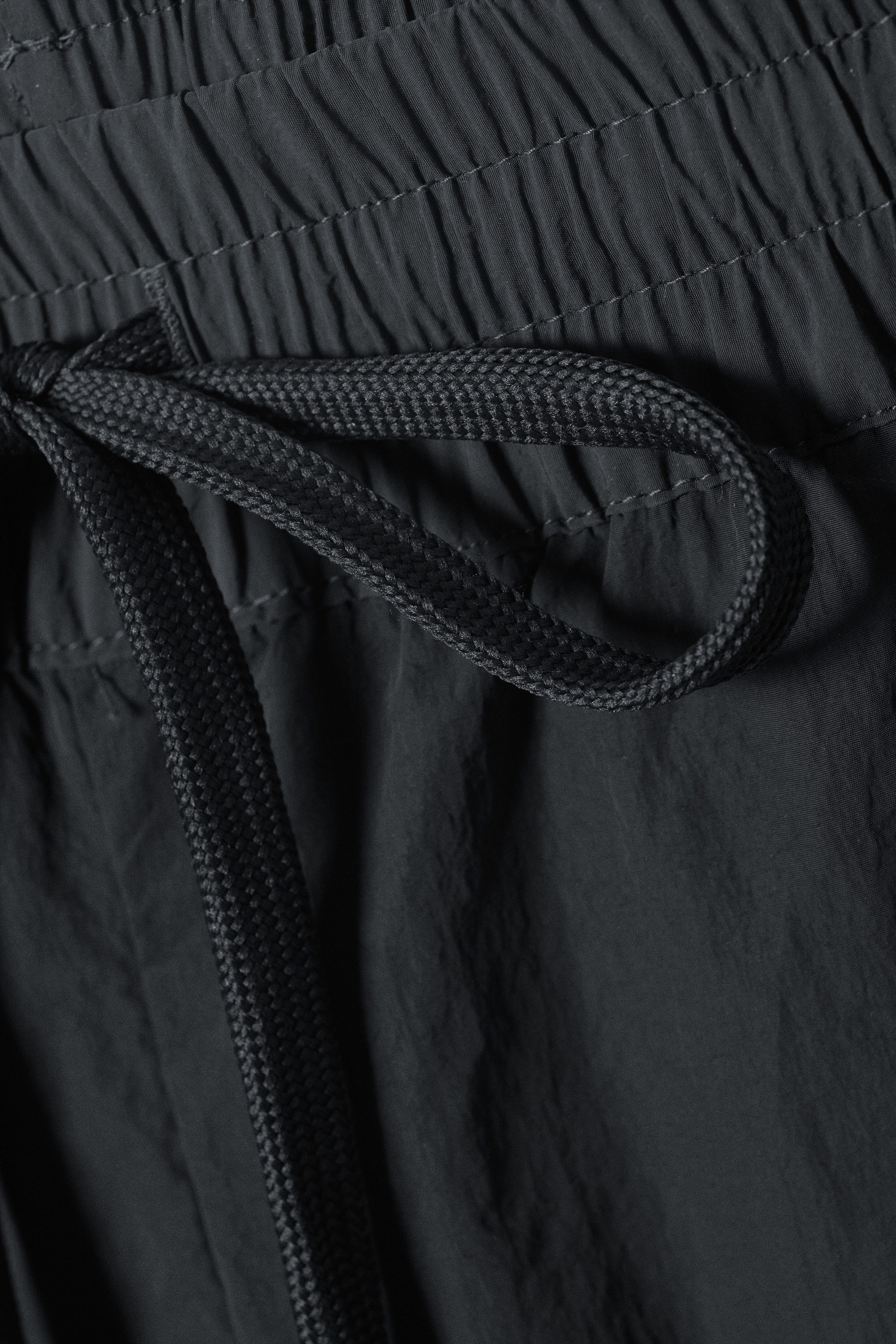 zip-off nylon track trousers - Black - Beige Stripe | Monki WW