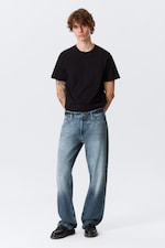 Board Blue - Medium Blue - Meteor Low Rise Relaxed Straight Leg Jeans - 0