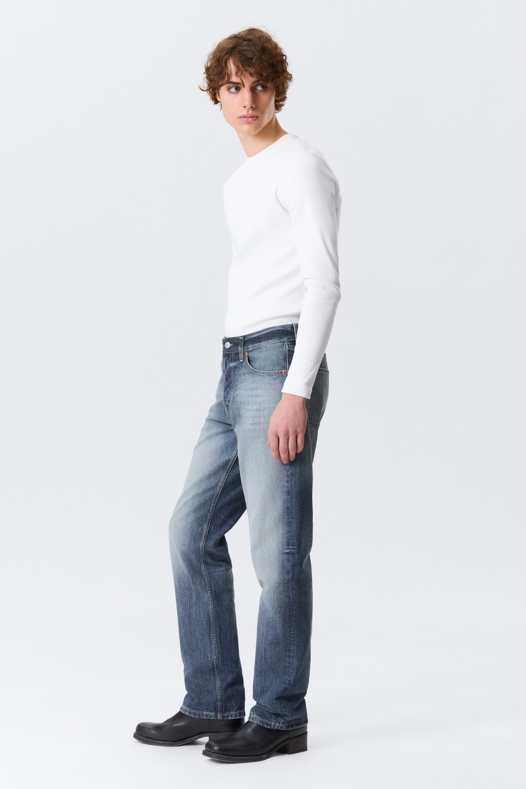 Board Blue - Mittelblau - Orbit Mid Waist Regular Straight Leg Jeans - 2