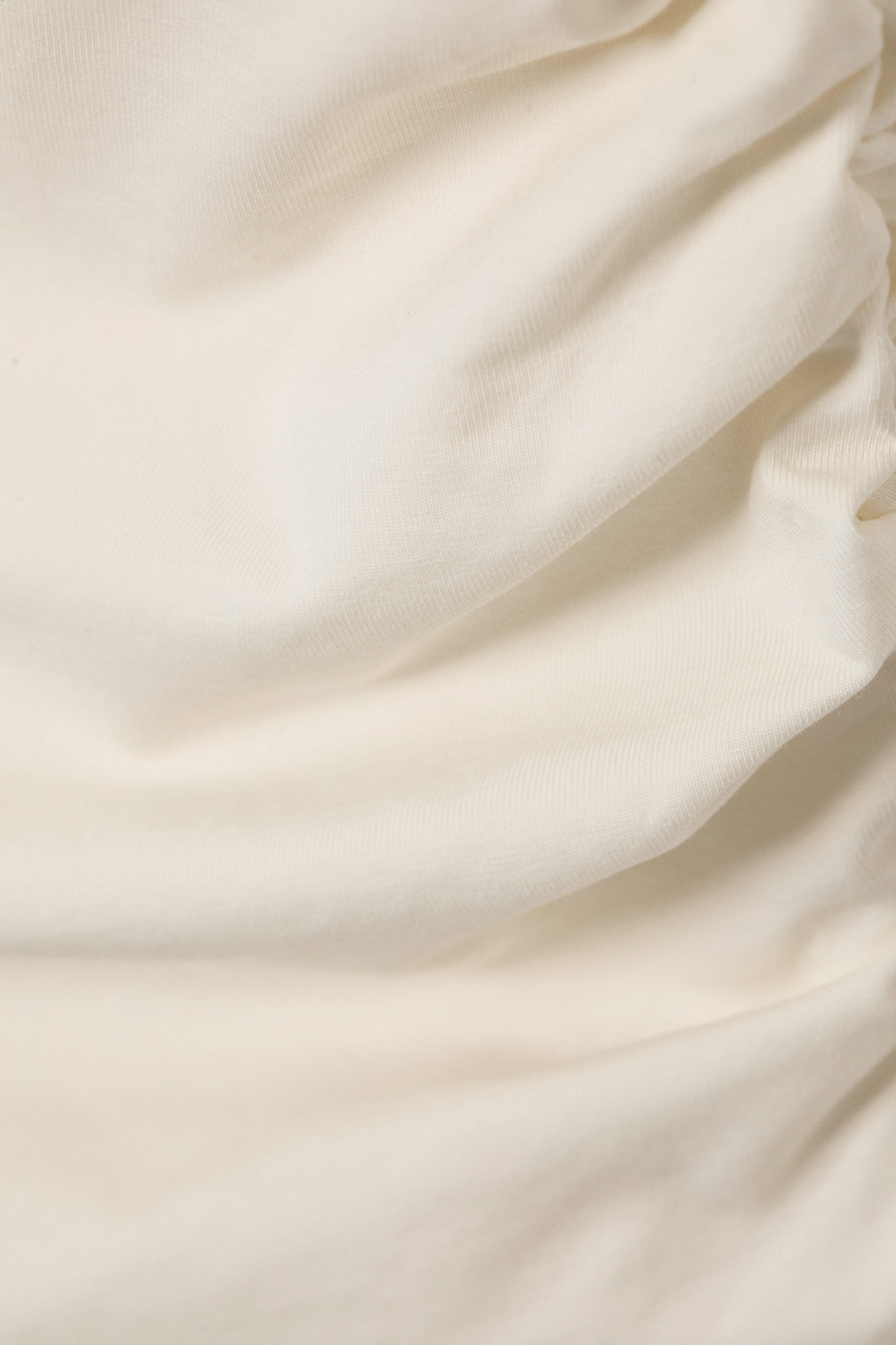 Blanc cassé - Haut asymétrique froncé - 2