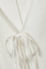 Wit - Slim fit top met strik - 1