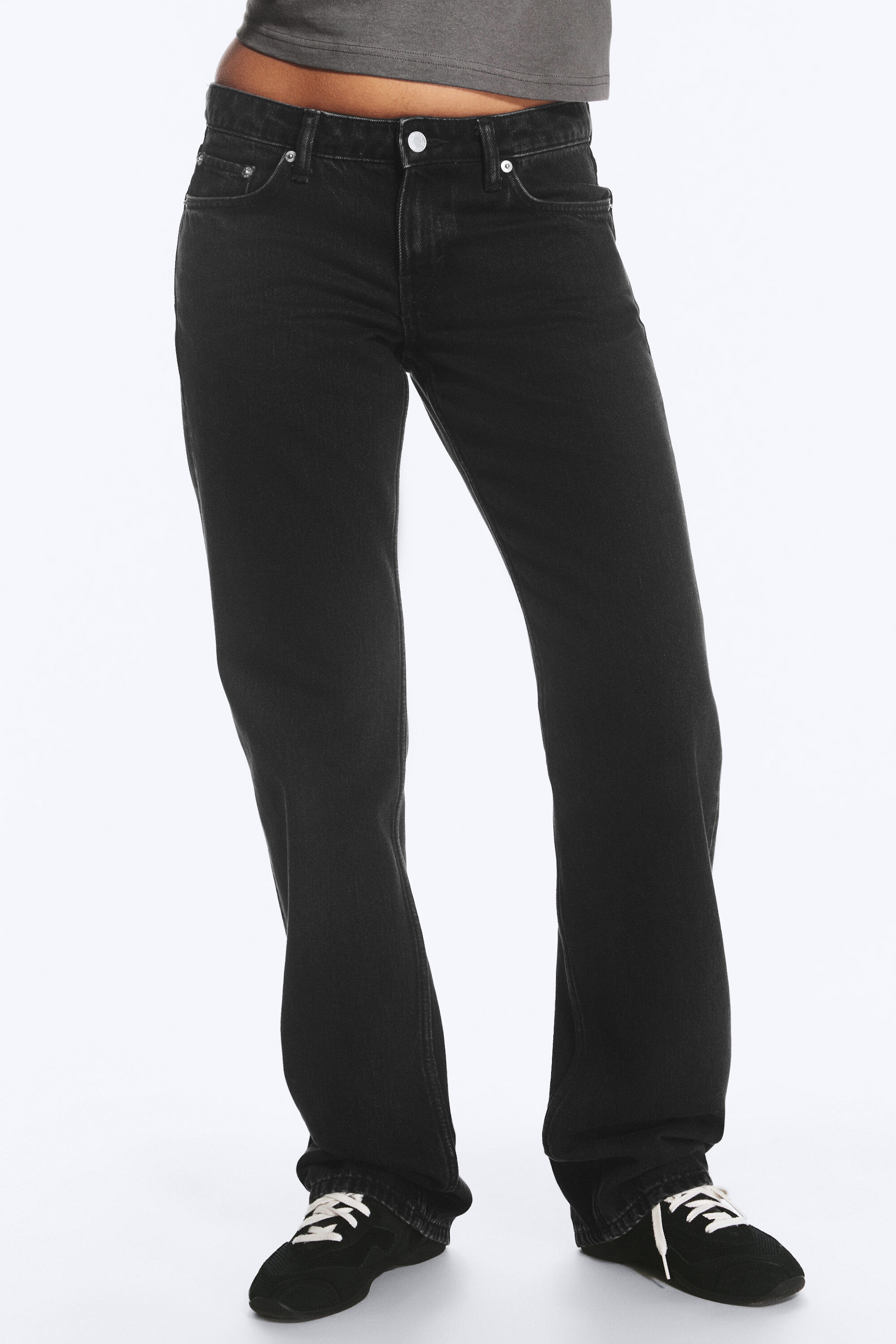 Tuned Black - Schwarz - Arrow Low Waist Regular Straight Jeans - 2
