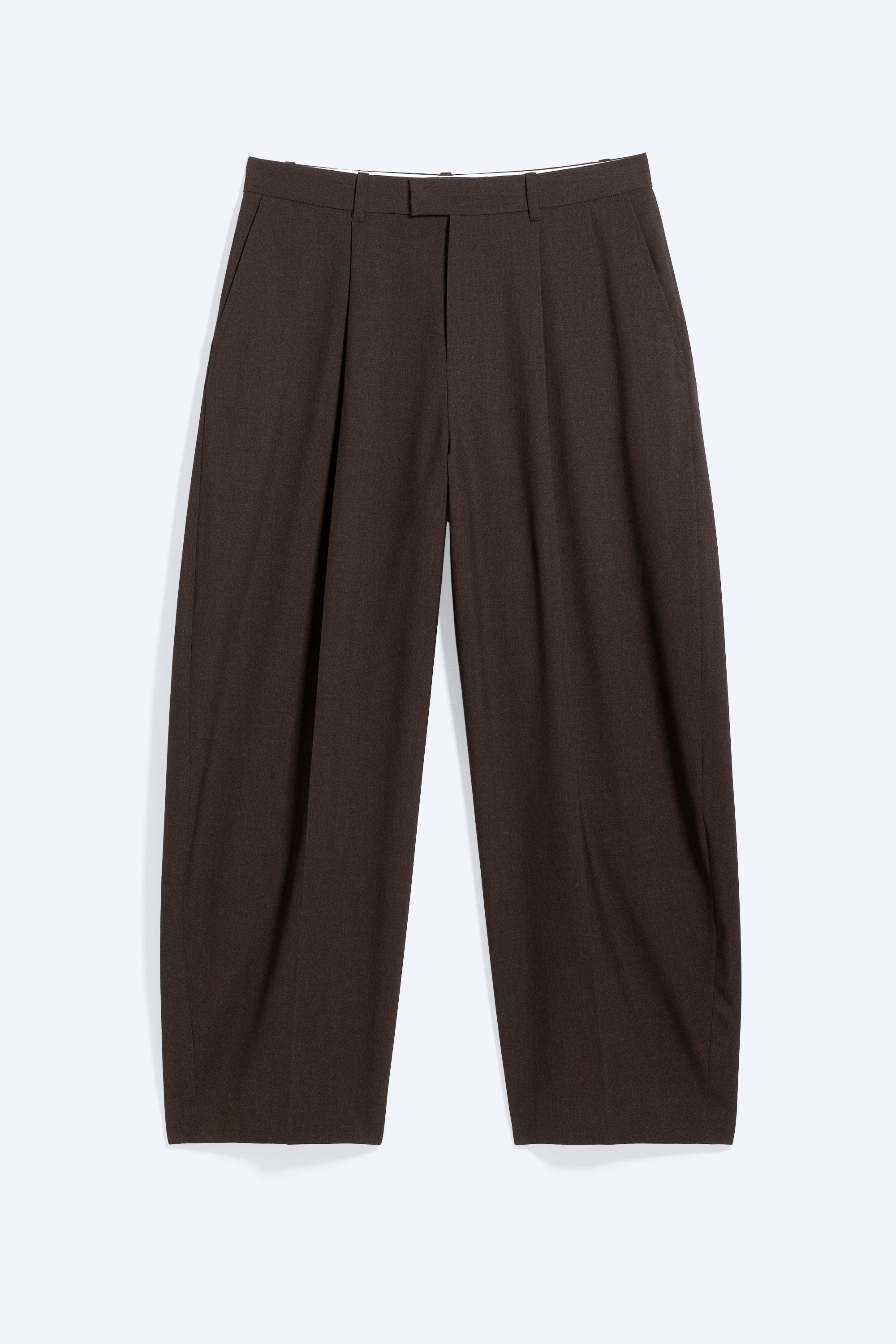 Felix Pantaloni A Barile - Marrone scuro/Nero