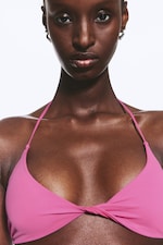 Pink - Turn Halter Bikini Top - 1