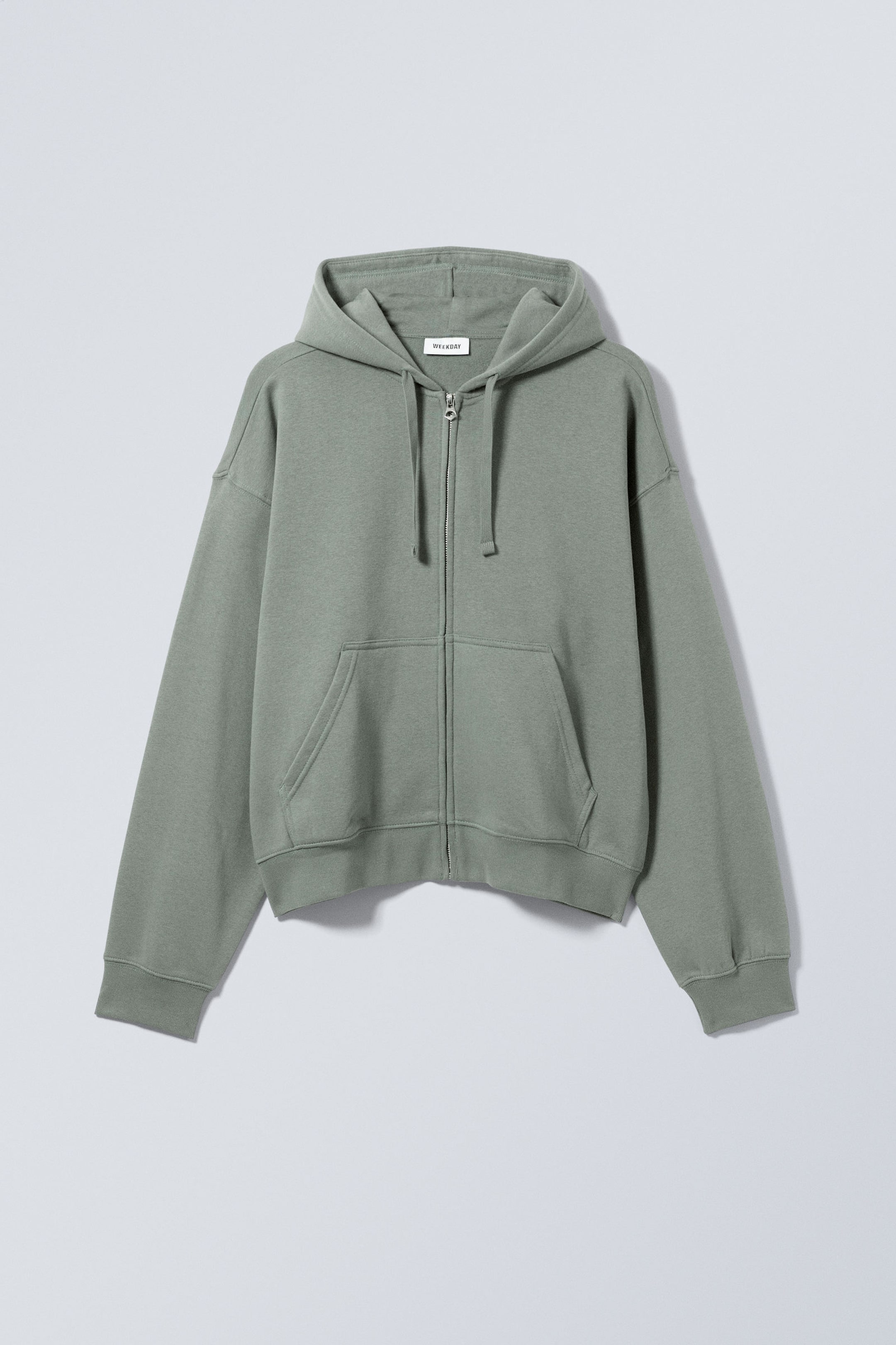 Dusty Grey - Boxy Midweight Zip Hoodie - 0