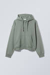 boxy midweight zip hoodie - Dusty Grey | Weekday WW