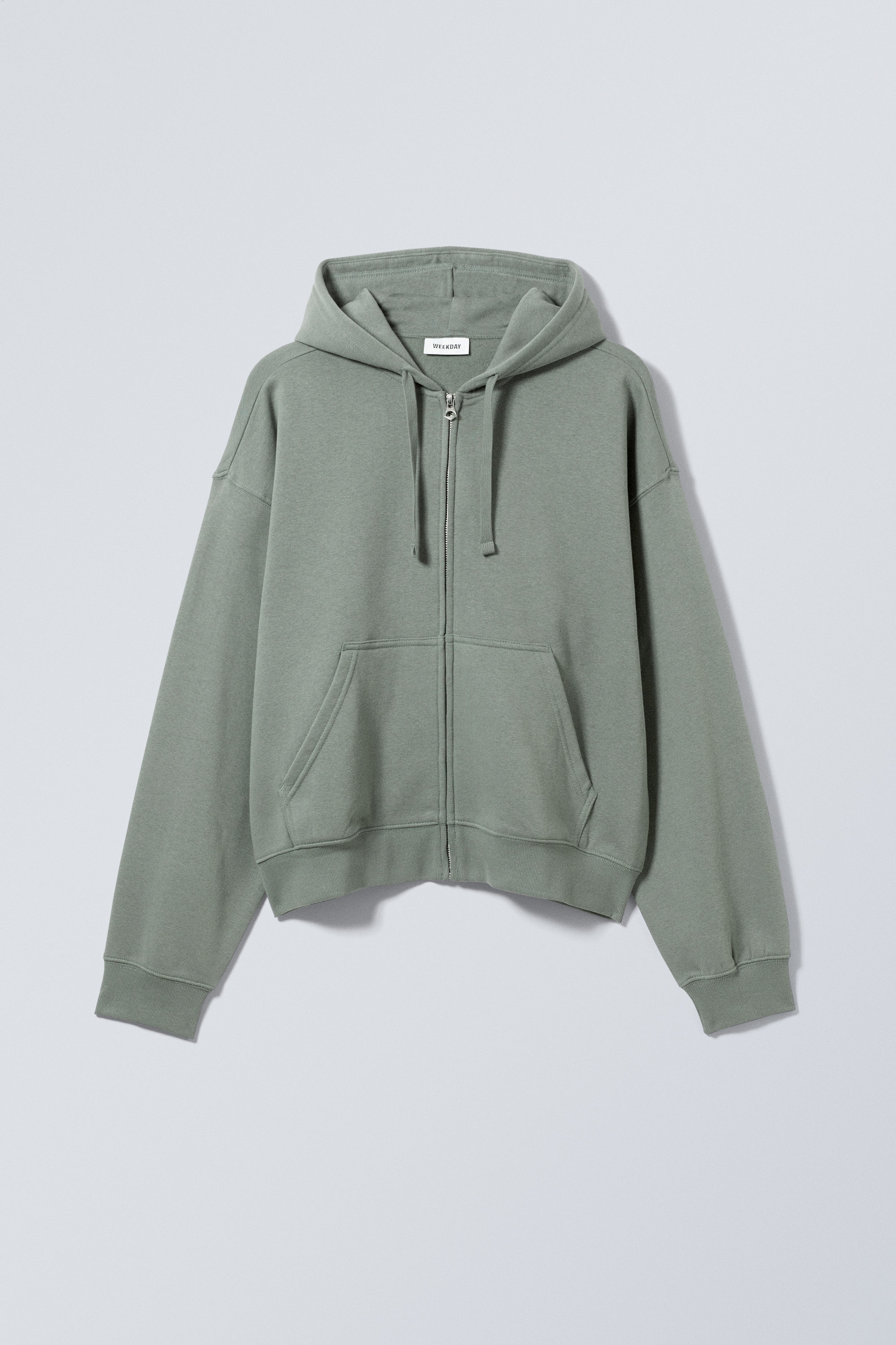 Dusty Grey - Boxy Midweight Zip Hoodie - 0