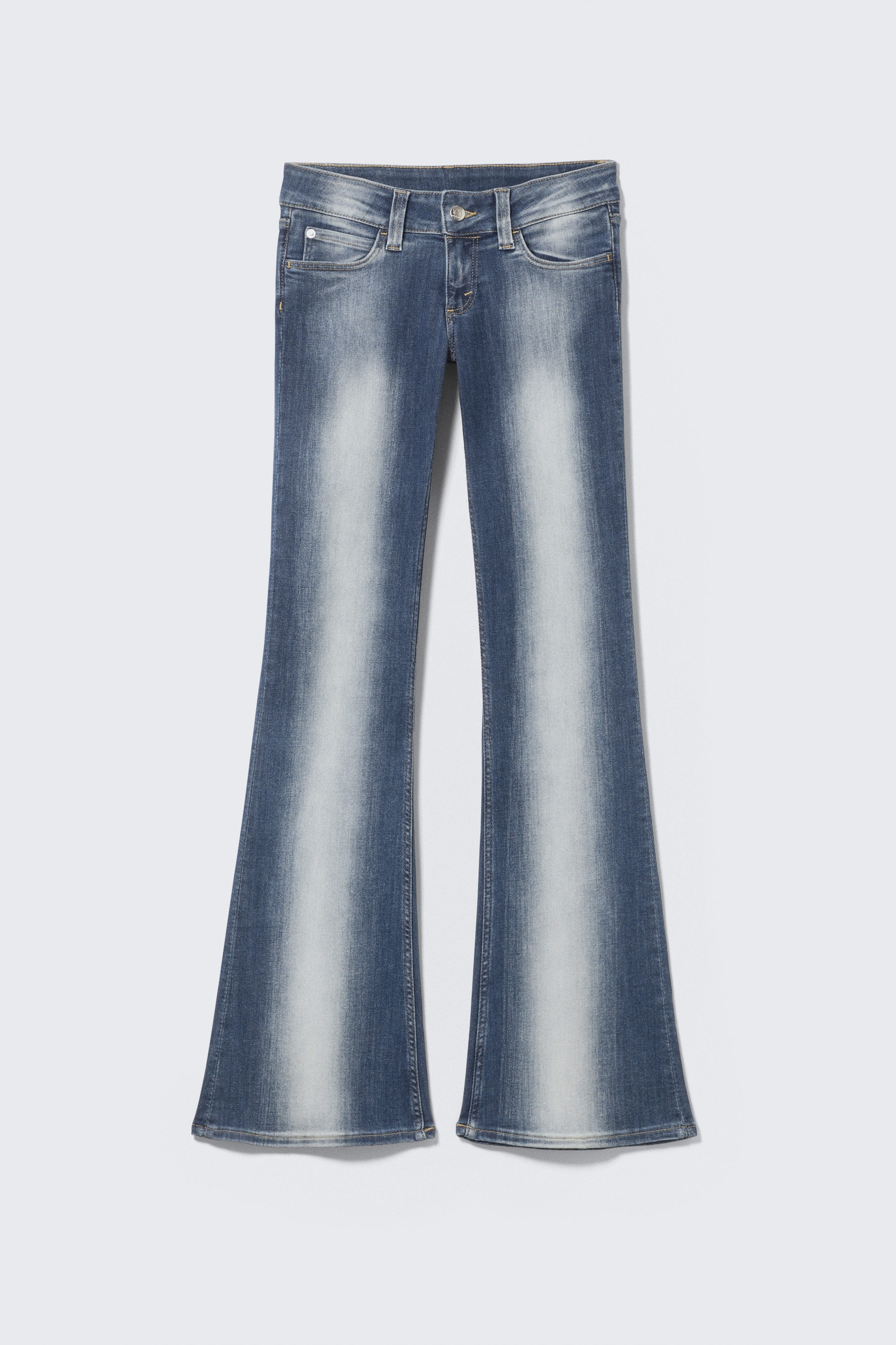 Blue Spray - Mittelblau - Booty Bei Low Rise Skinny Bootcut Jeans - 0