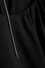Black - Gathered Halter Dress - 6