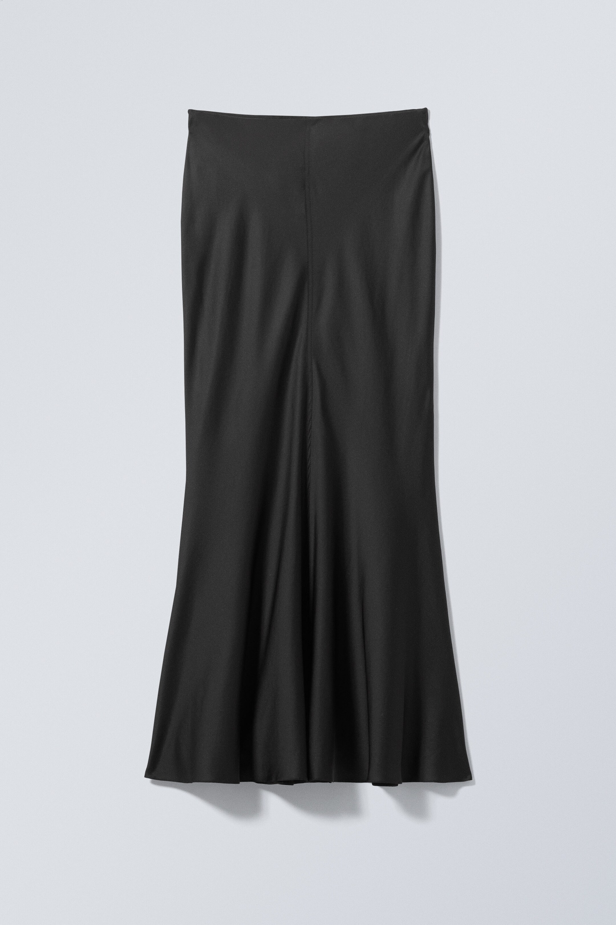 Black - Paige Satin Long Skirt - 0