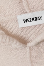 Light Grey - Terri Wool Blend Sheer Knit Hoodie - 1