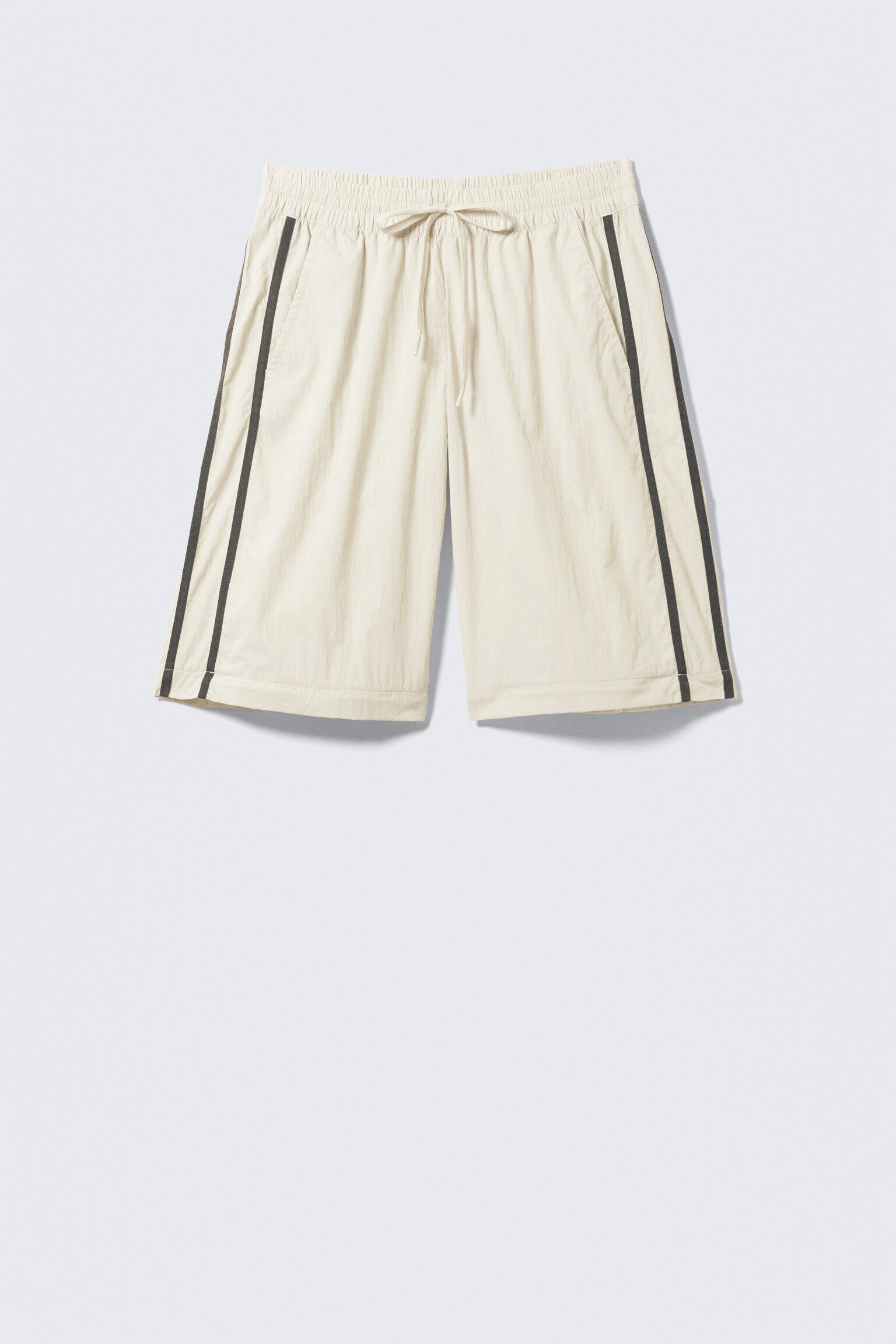 Zip-off Nylon Track Trousers - Beige - Black Stripe/Black - Beige Stripe - 6