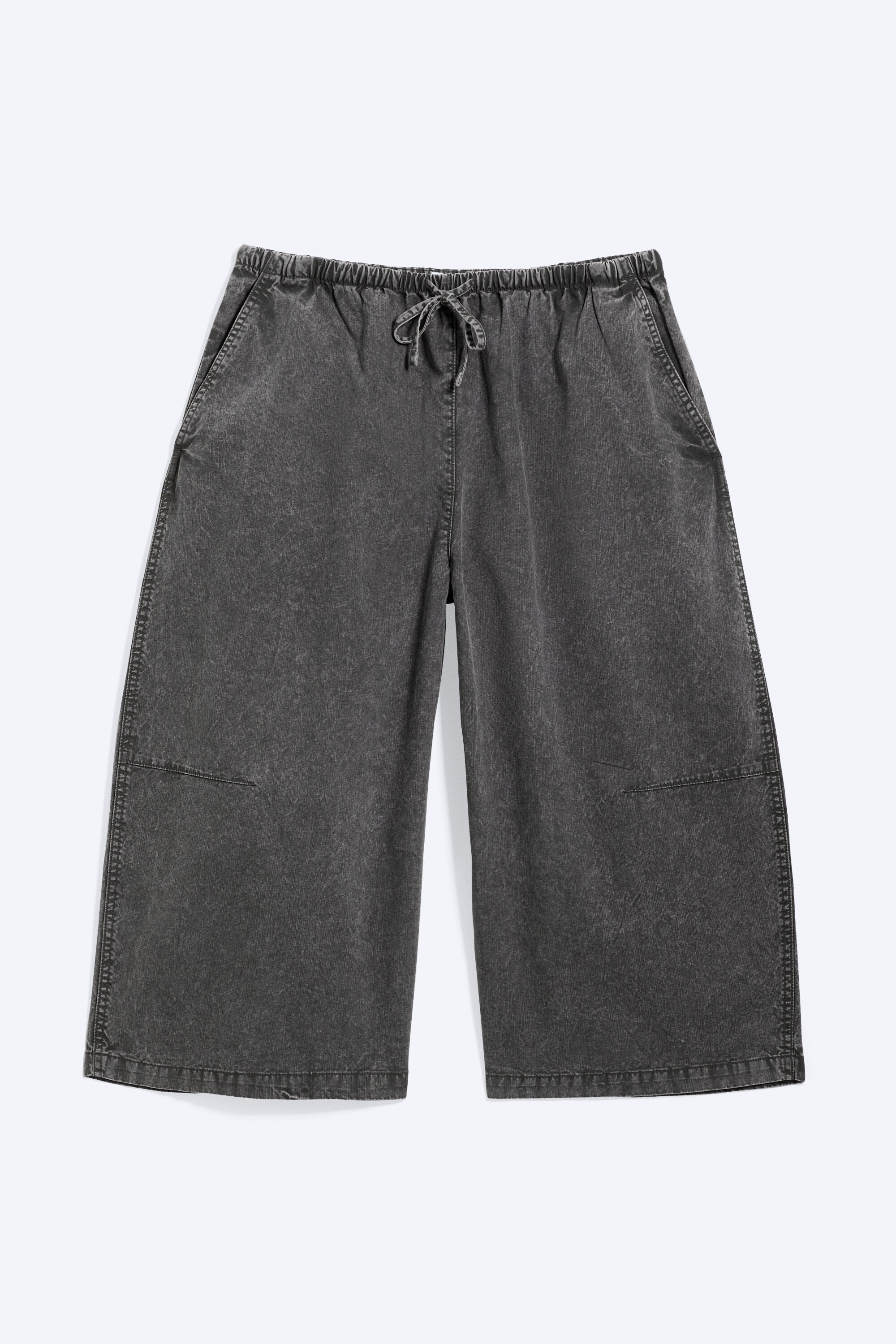 low rise loose cropped trousers - Dark Grey | Weekday EU