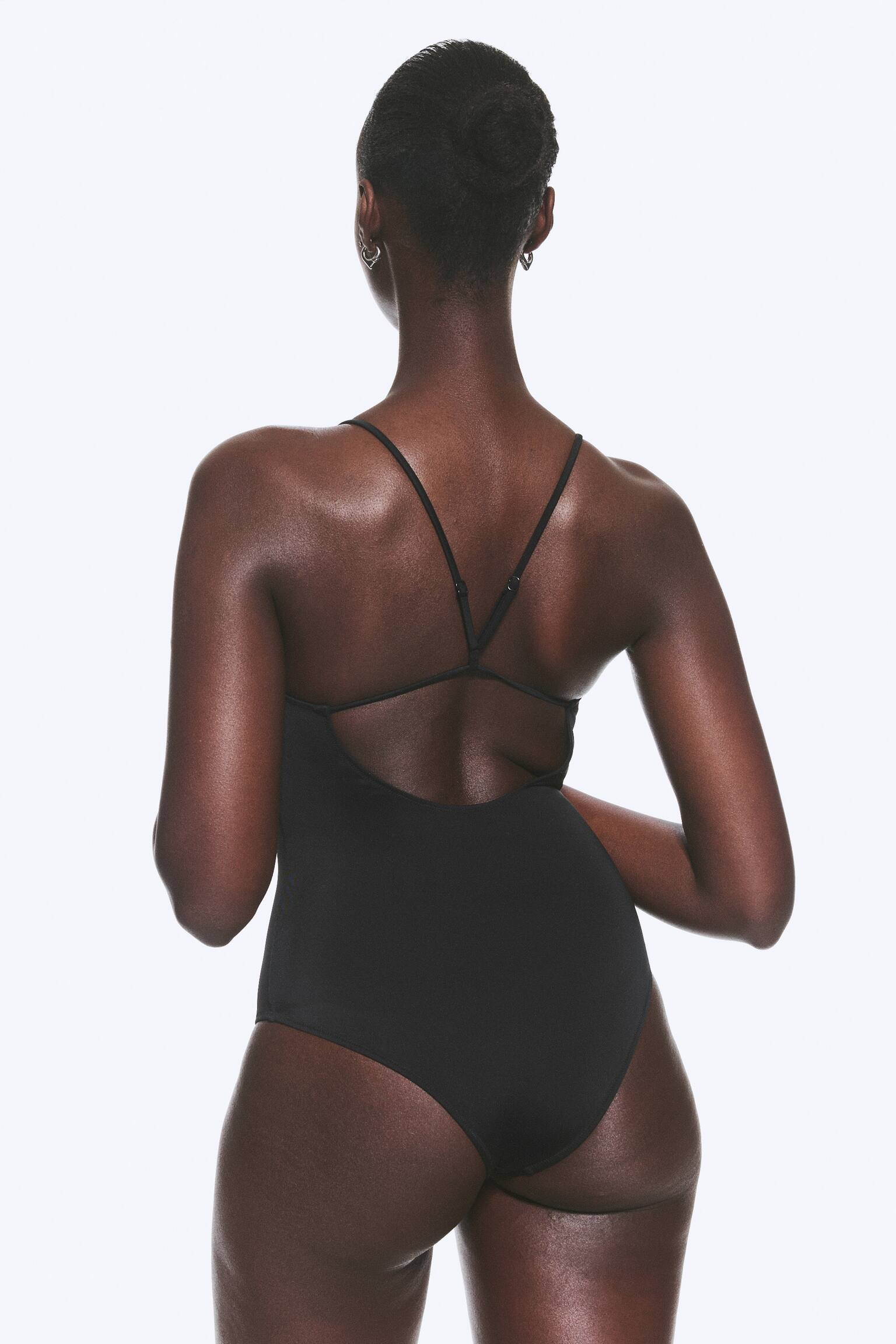 Costume da bagno con schiena a vogatore-Nero - 3