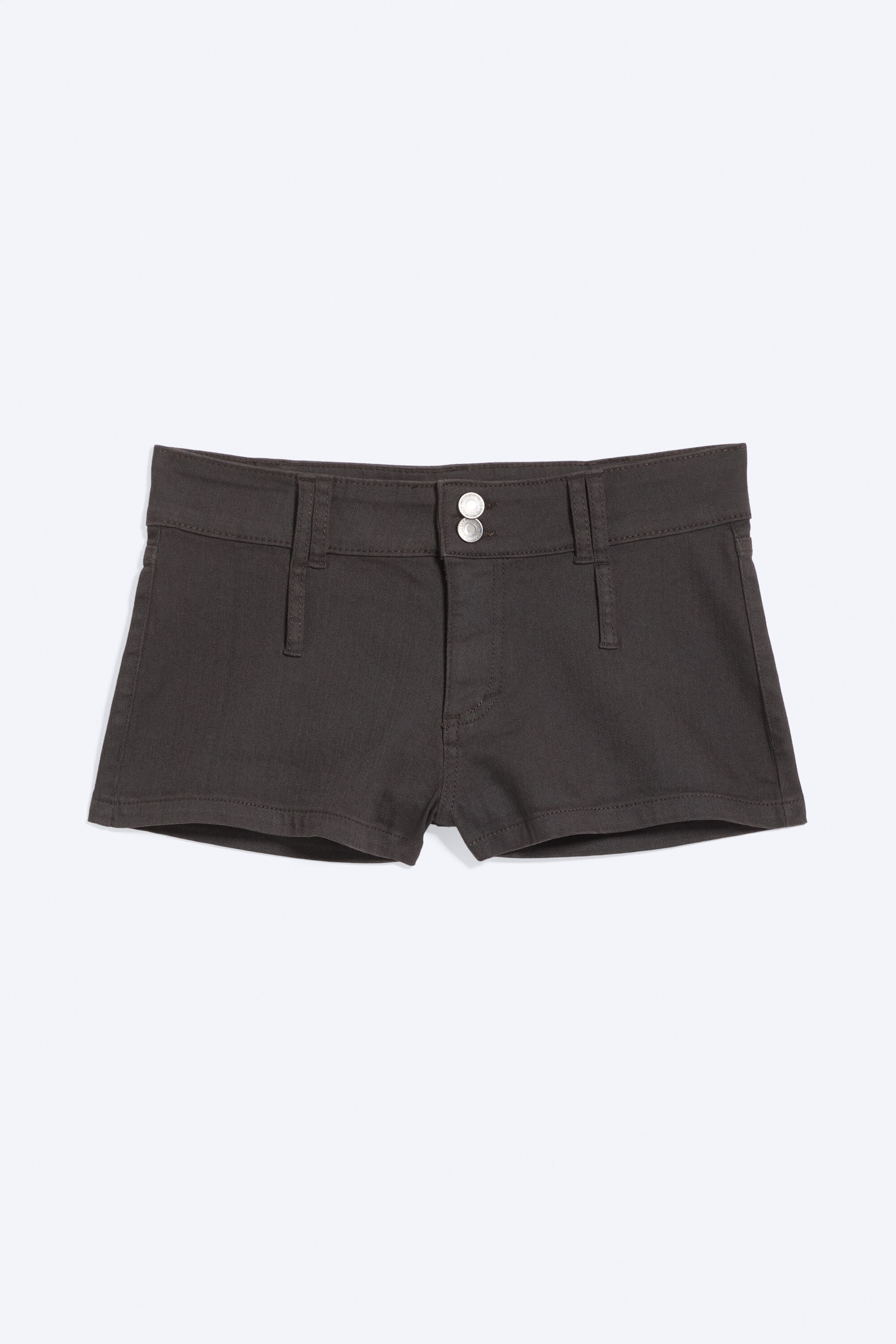 Donkergrijs - Double Loop Mini Shorts - 4