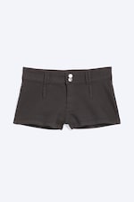 Donkergrijs - Double Loop Mini Shorts - 4