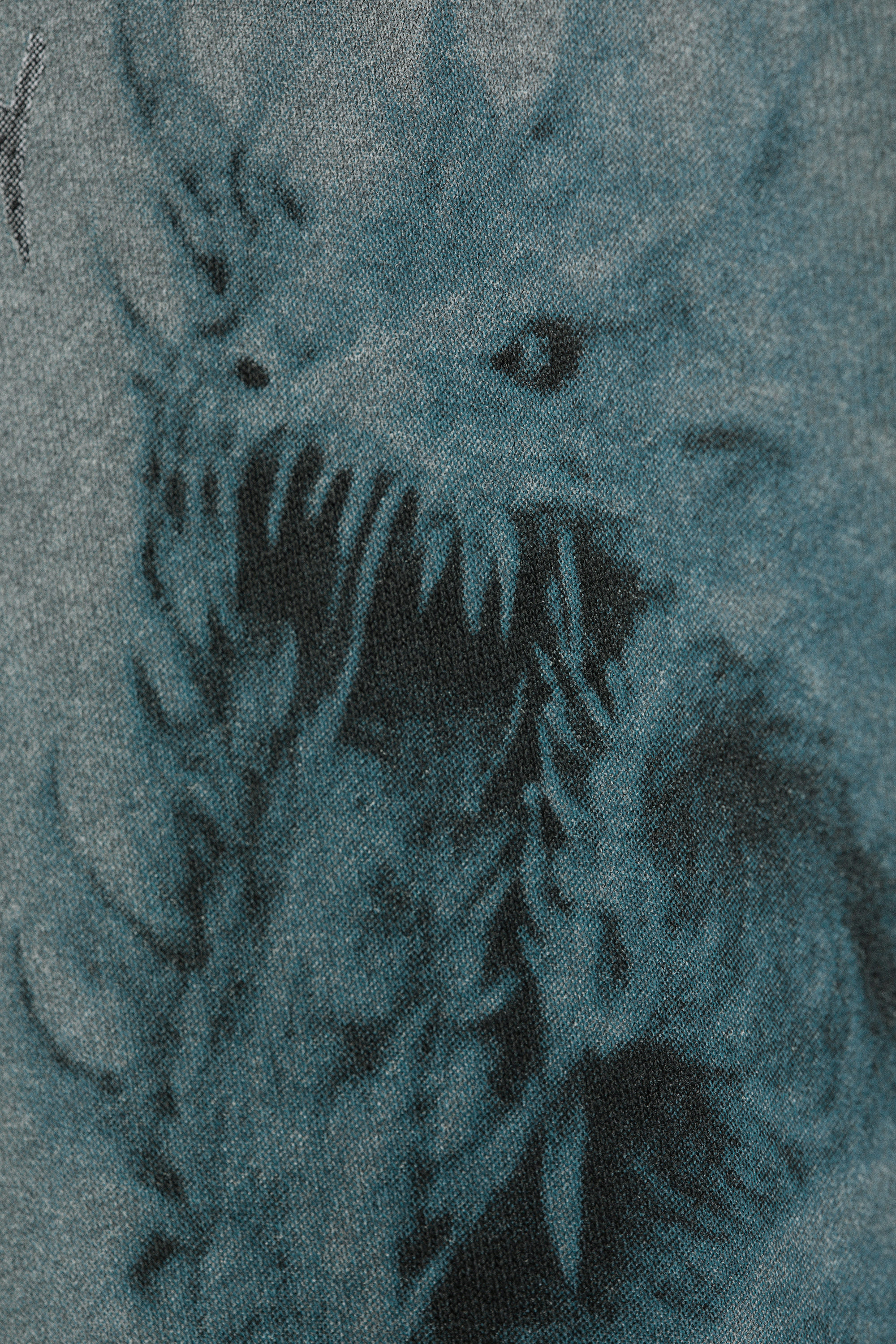 Black - Dragon - Square Loose Fit Graphic Hoodie - 5